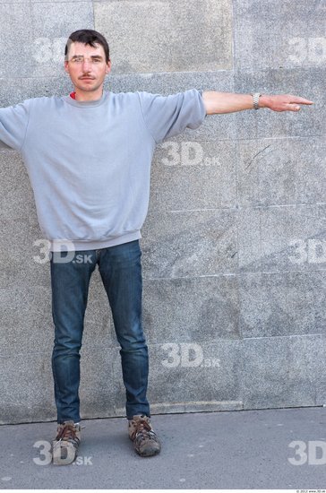 Whole Body Man T poses Casual Average Street photo references