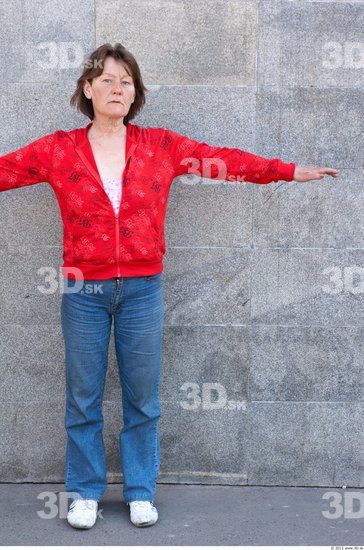 Whole Body Woman T poses Casual Average Street photo references