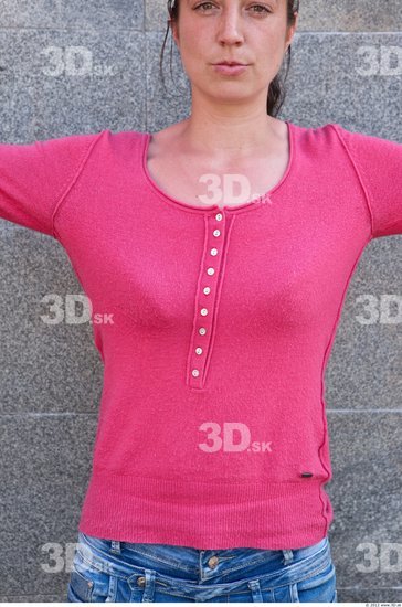 Upper Body Woman Casual Shirt T shirt Average Street photo references