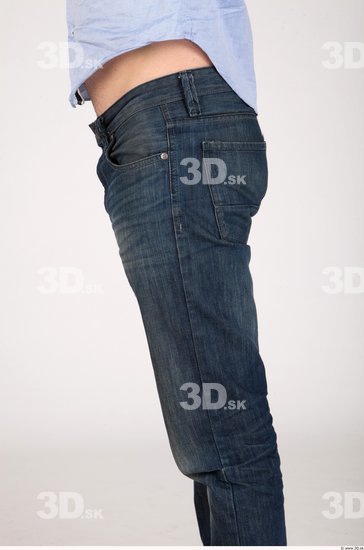 Thigh Whole Body Man Casual Jeans Athletic Studio photo references