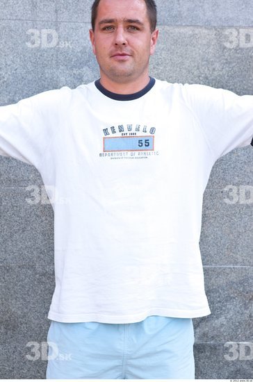 Whole Body Man Casual Shirt T shirt Average Street photo references