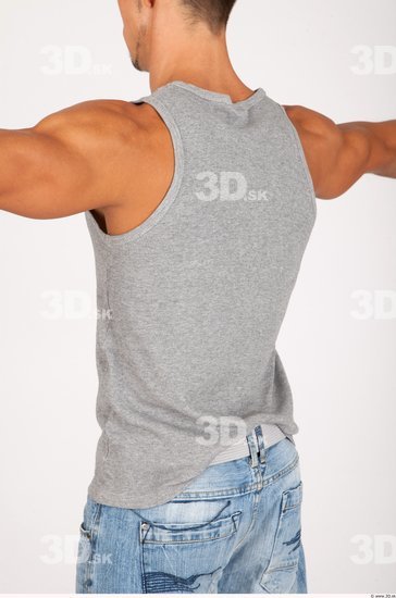 Upper Body Whole Body Man Casual Singlet Athletic Studio photo references