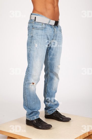 Leg Whole Body Man Casual Jeans Athletic Studio photo references