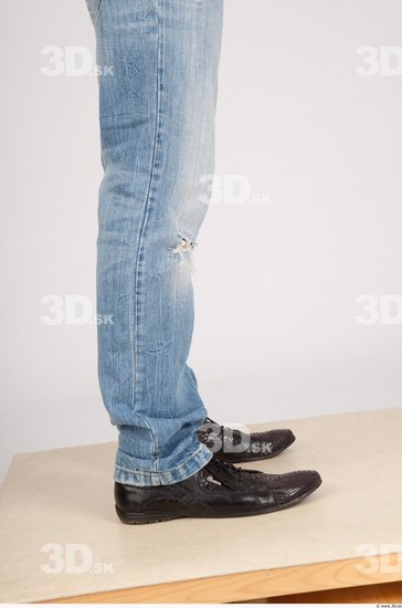 Calf Whole Body Man Casual Jeans Athletic Studio photo references