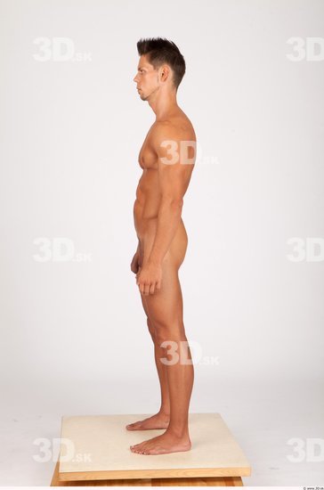 Whole Body Man Animation references Nude Casual Athletic Studio photo references