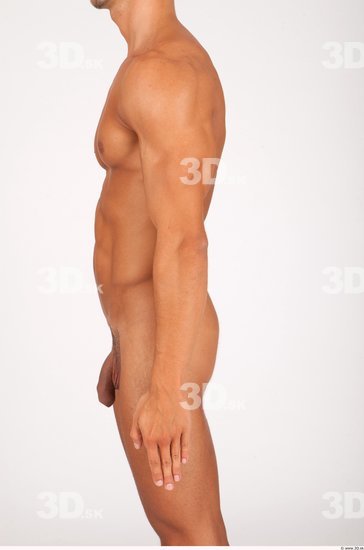 Arm Whole Body Man Nude Casual Athletic Studio photo references