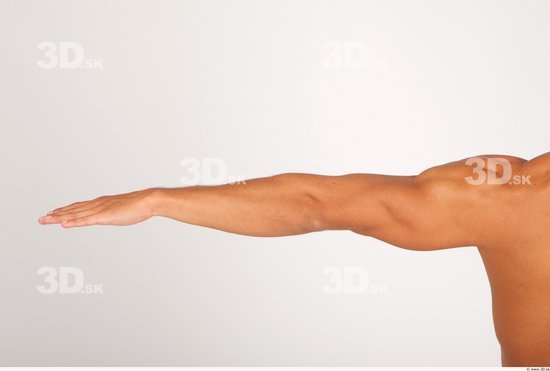 Arm Whole Body Man Nude Casual Athletic Studio photo references