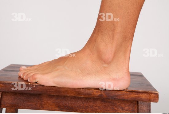 Foot Whole Body Man Nude Casual Athletic Studio photo references