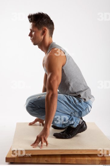 Whole Body Man Other White Casual Athletic Male Studio Poses