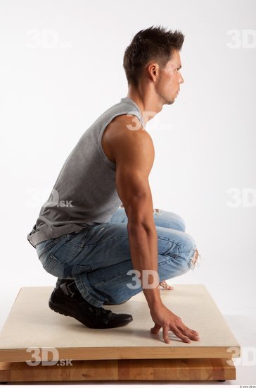 Whole Body Man Other White Casual Athletic Male Studio Poses