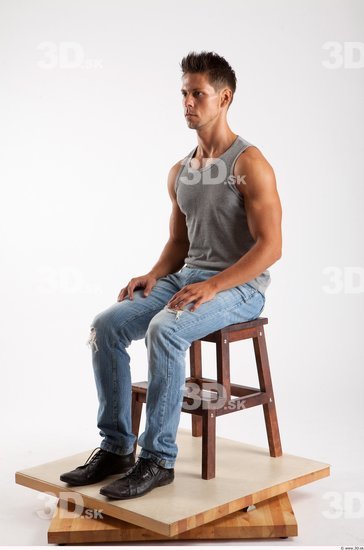 Whole Body Man Other White Casual Athletic Male Studio Poses