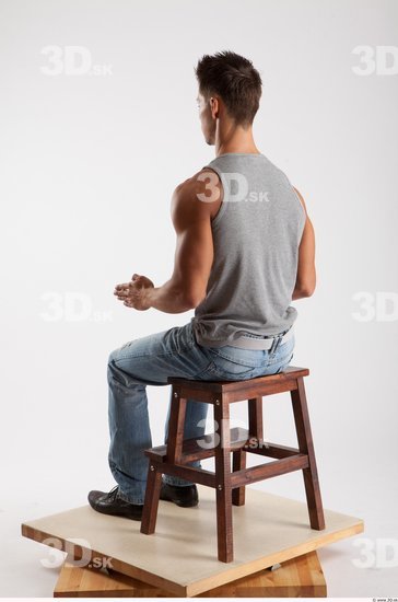 Whole Body Man Other White Casual Athletic Male Studio Poses