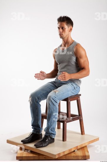 Whole Body Man Other White Casual Athletic Male Studio Poses