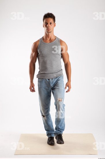 Whole Body Man Other White Casual Athletic Male Studio Poses