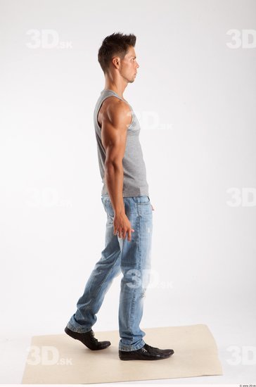 Whole Body Man Other White Casual Athletic Male Studio Poses