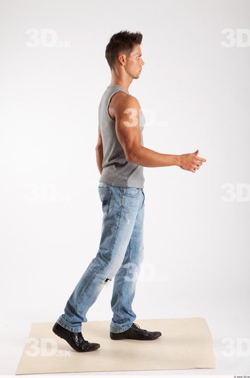 Whole Body Man Other White Casual Athletic Male Studio Poses