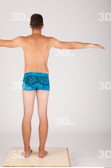 Whole Body Man T poses Casual Underwear Average Studio photo references