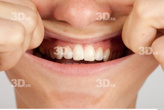 Whole Body Teeth Woman Formal Slim Studio photo references