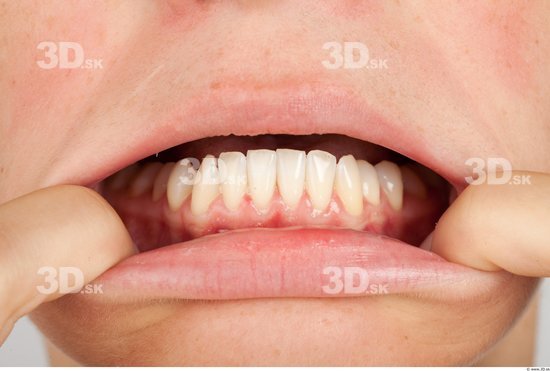 Whole Body Teeth Woman Formal Slim Studio photo references