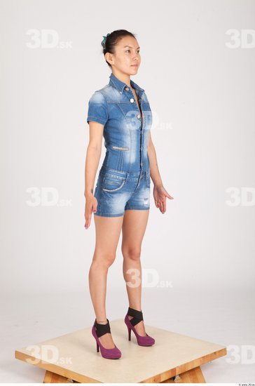 Whole Body Woman Animation references Asian Casual Slim Studio photo references