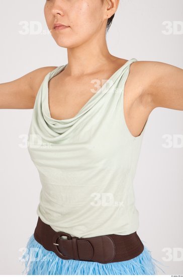 Upper Body Whole Body Woman Asian Casual Slim Top Studio photo references