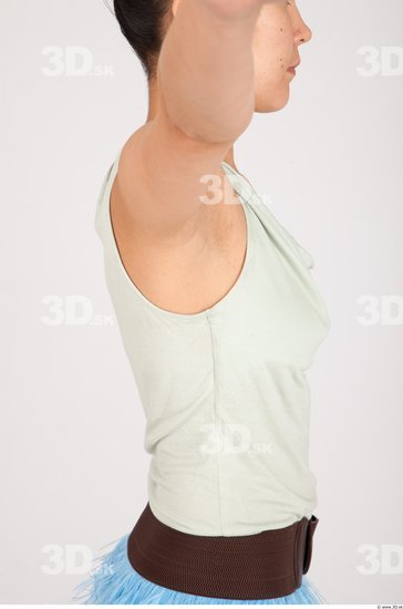 Upper Body Whole Body Woman Asian Casual Slim Top Studio photo references