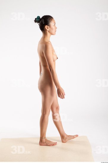 Whole Body Woman Animation references Asian Nude Casual Slim Studio photo references