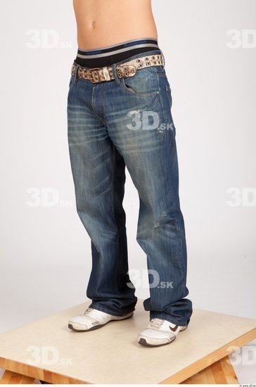 Leg Whole Body Man Casual Jeans Muscular Studio photo references