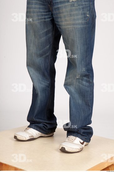 Calf Whole Body Man Casual Jeans Muscular Studio photo references