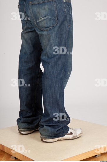 Calf Whole Body Man Casual Jeans Muscular Studio photo references