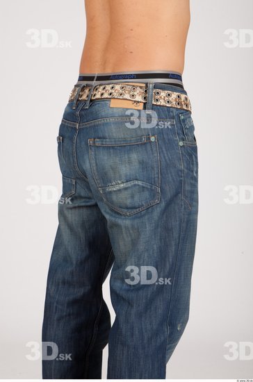 Thigh Whole Body Man Casual Jeans Muscular Studio photo references