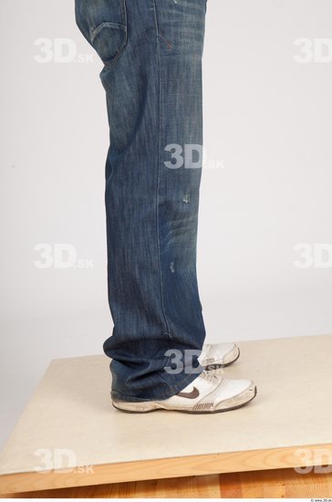 Calf Whole Body Man Casual Jeans Muscular Studio photo references