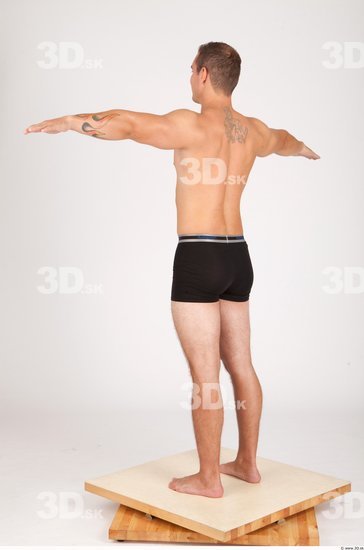 Whole Body Man T poses Casual Underwear Muscular Studio photo references