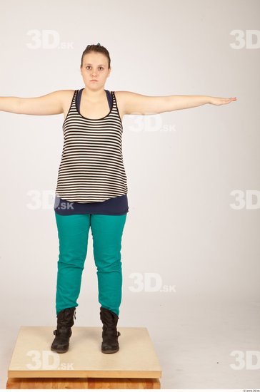 Whole Body Woman T poses Casual Average Studio photo references