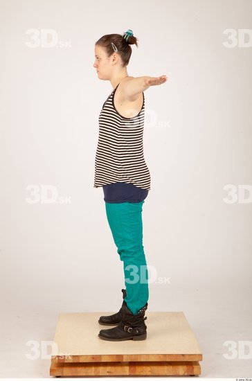 Whole Body Woman T poses Casual Average Studio photo references