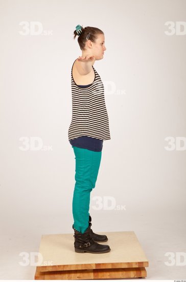 Whole Body Woman T poses Casual Average Studio photo references