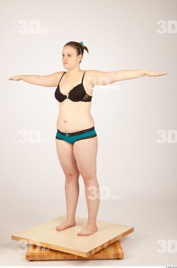 Whole Body Woman T poses Casual Underwear Average Studio photo references