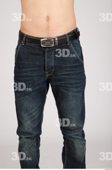 Thigh Whole Body Man Casual Jeans Average Studio photo references