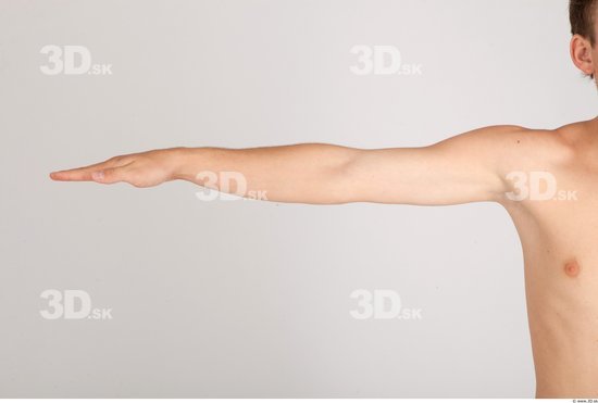 Arm Whole Body Man Nude Casual Average Studio photo references