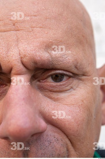 Eye Man White Average Wrinkles