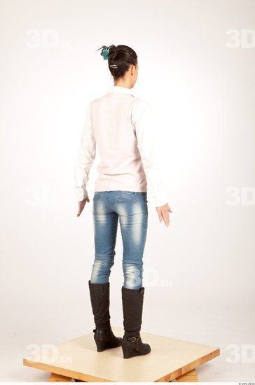 Whole Body Woman Animation references Casual Slim Studio photo references