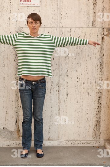 Whole Body Woman T poses White Casual Average