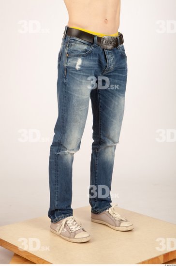 Leg Whole Body Man Casual Jeans Athletic Studio photo references