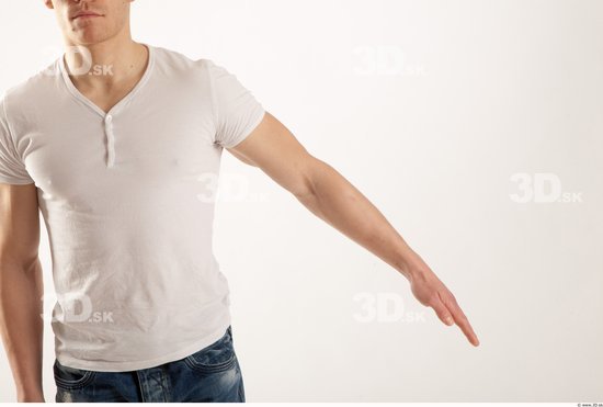 Arm Man Animation references White Casual T shirt Athletic