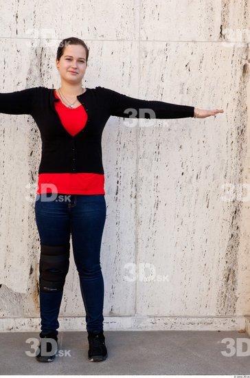 Whole Body Woman T poses White Casual Average