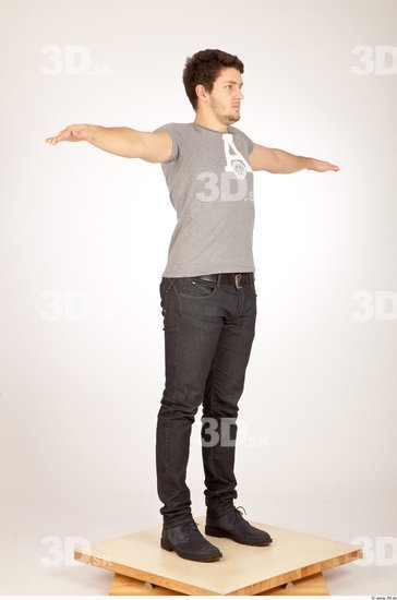 Whole Body Man T poses Casual Average Studio photo references