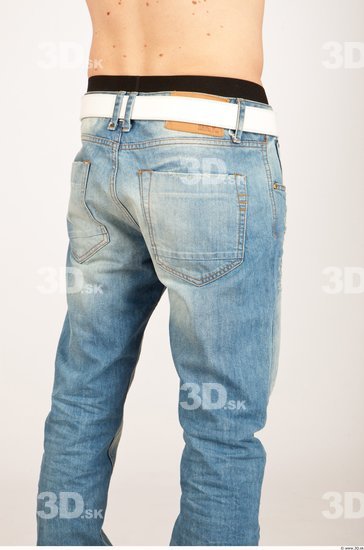 Thigh Whole Body Man Casual Jeans Athletic Studio photo references