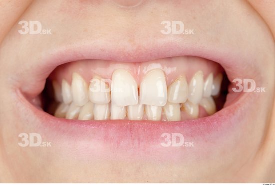 Whole Body Teeth Woman Formal Slim Studio photo references