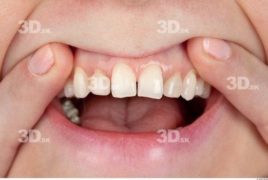 Whole Body Teeth Woman Formal Slim Studio photo references