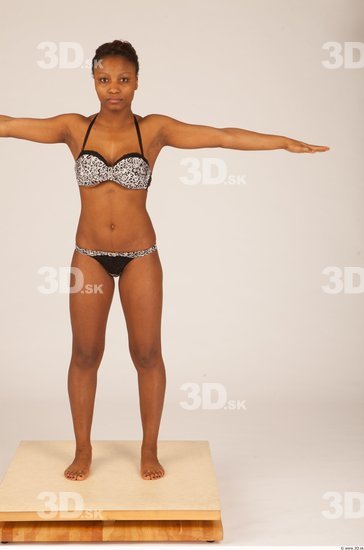 Whole Body Woman T poses Underwear Sports Average Studio photo references